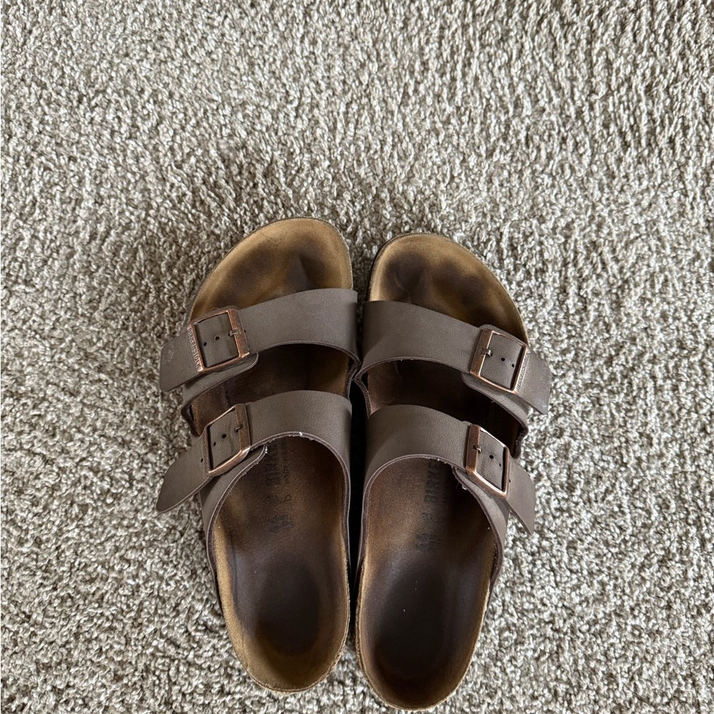 Brown Double Strap Sandals